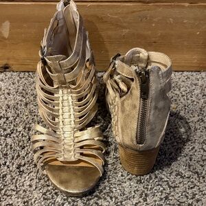 Not Rated Metallic Strappy Heels